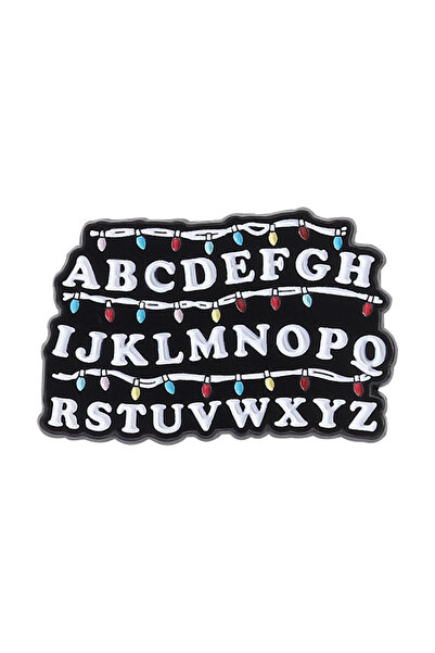 Choice دبابيس مينا غامضة على شكل حروف أبجدية، بروشات زهور حمراء كبيرة الفم مر...