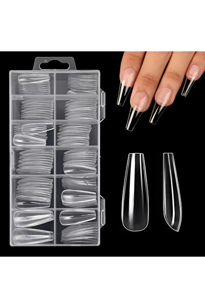 Choice Ladder 120 120-Piece Transparent Nail Sticker Set, Including 12 Sizes ...