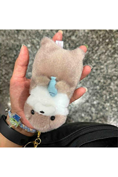 Choice OneSize Delightful Otter Plush Keychain with Fish Pendant; Cute Charm for School Bags or Wallet Deco