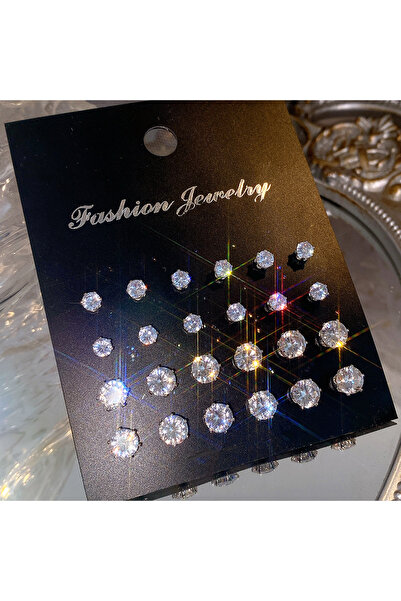 Choice AYAEJ91 24pcs/set Fashion Minimalist Sparkling Zircon Stud Earrings Fo...