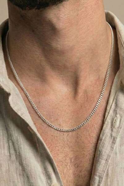 Söğütlü Silver 925 Ayar Gümüş Erkek Kolye Gurmet Modeli Erkek Zincir