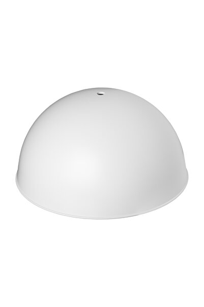lumenistanbul 250 MM YUVARLAK YARIM KÜRE ABAJUR ŞAPKASI BEYAZ İÇİ GOLD