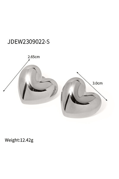 Choice JDEW2309022-S أقراط Uworld عتيقة من الفولاذ المقاوم للصدأ على شكل قلب،...