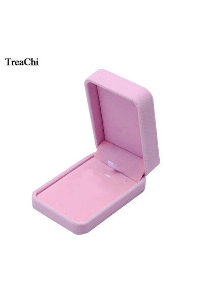 Choice Pendant Box L Elegant Pink Velvet Jewelry Box Ring Box Wedding Earrings Necklace Bracelet Storage Or