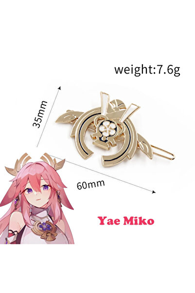 Choice 23 مشبك شعر بتصميمات مختلفة لشخصية ياي ميكو من لعبة جينشين إمباكت، منا...