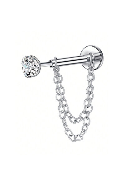 Choice 21 قرطًا هيكليًا، مقاس 16G، 1.2 × 6 مم، قطعة واحدة، أقراط متدلية ذات ظ...