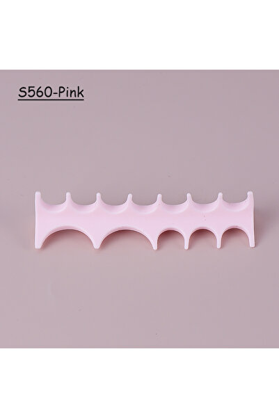 Choice S560-Pink Silicone Nail Pen Holder Brush Rack Shelf UV Gel Brush Fishbone Display Stand Makeup Paint