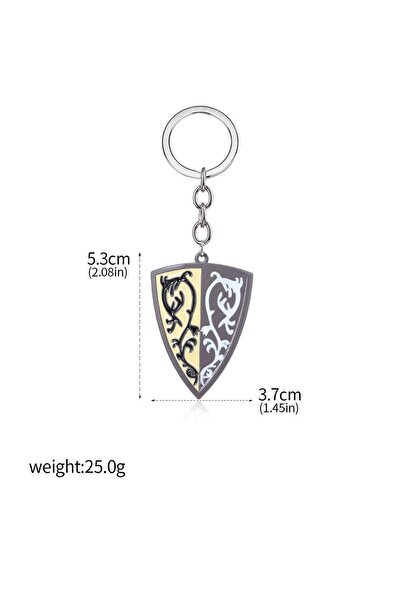 Miniso K00137-02 Game Dark Souls Shield Keychain Metal Shield Car Retro Penda...