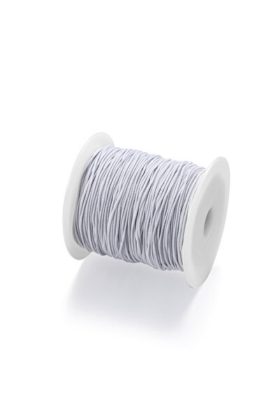 Choice قطعة واحدة من خيط الخرز المطاطي الأبيض الملون بطول 50 مترًا/164 قدمًا - خيط مطاطي متين ونابض بالحياة لصنع المجوهرات