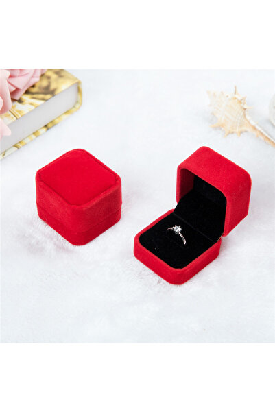 Choice 1PC Red Velvet Ring Box Jewelry Storage Organizer - Engagement Wedding...