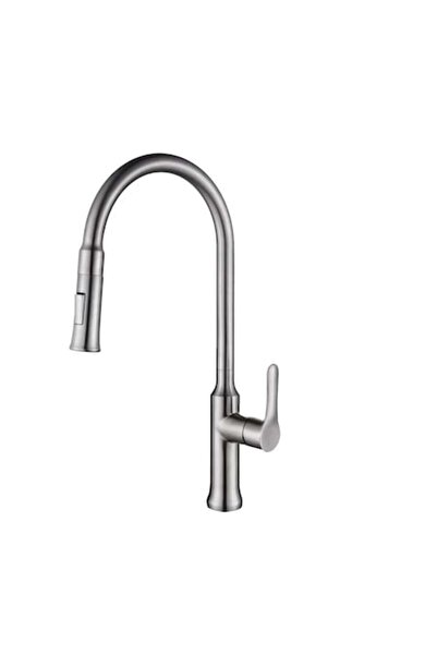 Radinavico baterie de bucătărie, pipă extractibilă, oțel inoxidabil, crom