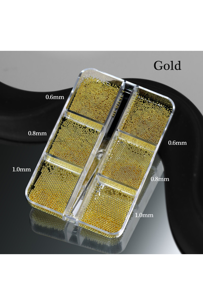 Choice 01 6 شبكات ذهبية بأحجام متنوعة من الفولاذ المقاوم للصدأ، خرز معدني لتز...