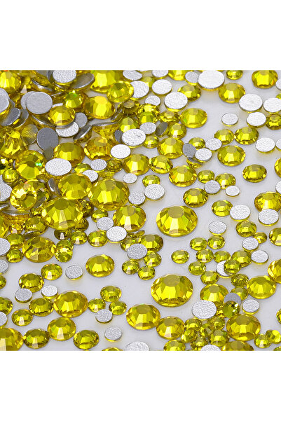 Choice أحجار سيترين متعددة الألوان، 1440 قطعة بأحجام متنوعة، دائرية، مسطحة من...