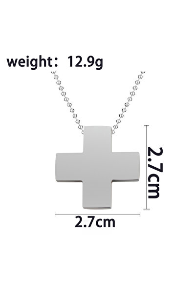 Miniso N635 Stainless Steel Cross Pendant Anime EVA Katsuragi Misato Necklace...