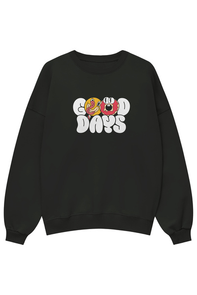 Holgim Good Days Printed Unisex Oversized Sweatshirt