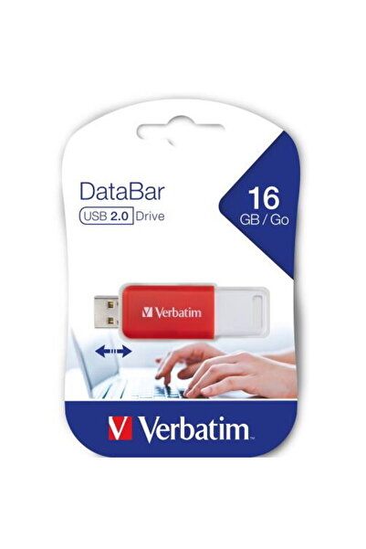 Verbatim DataBar 49453 Στικάκι USB, 16GB, USB 2.0, Κόκκινο, Συμπαγής και Αξιό...