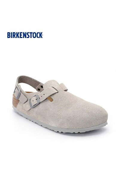 Generic BIRKENSTOCK Large Buckle Men's and Women's Suede Boston Mule Slippers