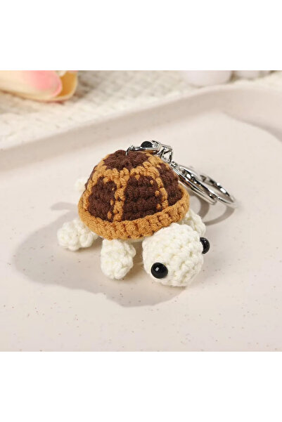 Choice 2 1pc Adorable Turtle Keychain, Handmade Crocheted Miniature Turtle Pl...