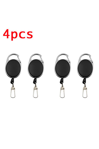 Choice 4pcs 2-12pcs Retractable Key Chain Reel Badge Holder Fly Fishing Zinge...