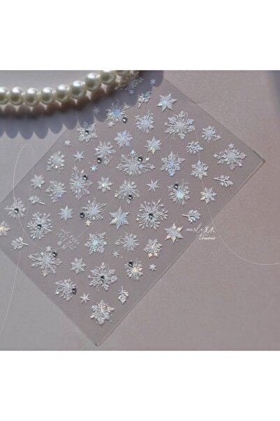 Choice قطعة واحدة من ملصقات أظافر ليزرية خماسية الأبعاد لعيد الميلاد، ملصقات ...