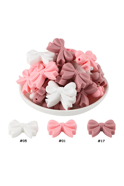 Choice مجموعة من 10 قطع من خرز السيليكون على شكل فيونكة من صنروني، مثالية لصن...