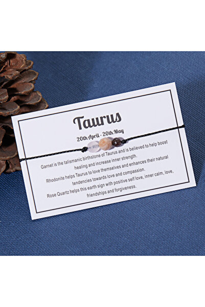 Choice BR22Y0183-3 Fashion 12 Constellation Crystal Beads Bracelets for Women Men Handmade Braided Rope Zod