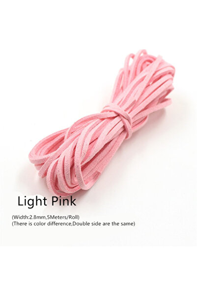 Choice خيط تطريز من الألياف الدقيقة، وردي فاتح، 3 مم، 5 أمتار، دانتيل مسطح من...