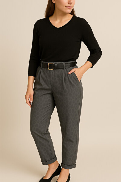 New London Leopar Dokulu İtalyan Pantolon