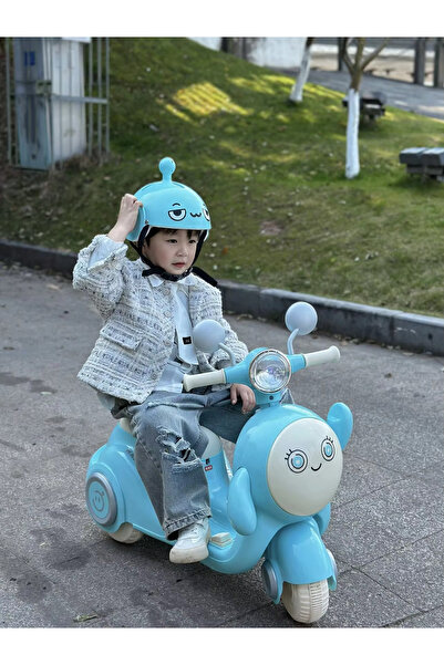 My modern game Kids' electric scooter/bike – three wheels, 6V battery with attractive lights and music, available in yellow, blue, and pink.