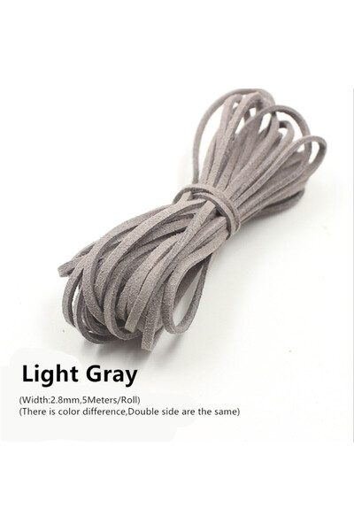Choice خيط تطريز من الألياف الدقيقة، رمادي فاتح، 3 مم، 5 أمتار، خيط تطريز مسط...