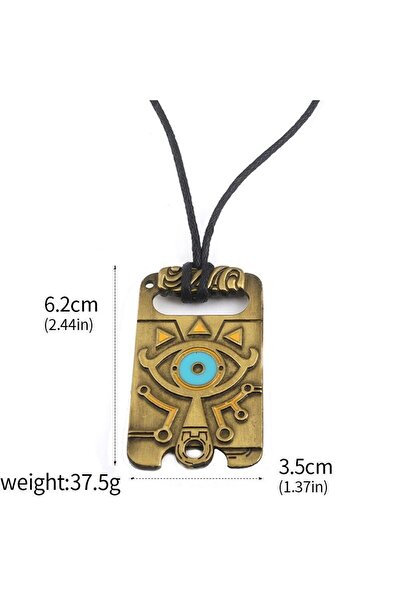 Miniso N00481 درع هايليان، سيف ماستر، سلسلة مفاتيح، عين شيكا، ترايفورس، قلادة زيلدا من لعبة بريث أوف ذا وايلد