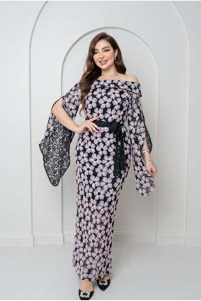 WAREEF FASHION فستان سهرة كلفه ورد راقي