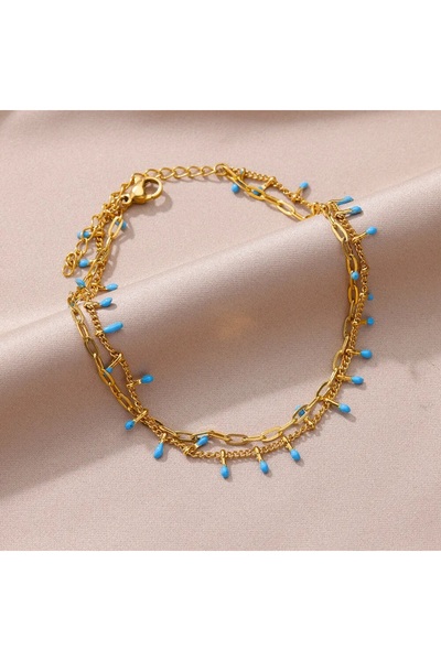 Choice HJ384G Bohemian Beads Chain Anklets for Women Stainless Steel Retro Ankle Foot Charm 2024 New Trend