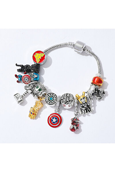 Miniso 19cm Marvel Bracelet Marvel Classic Characters DIY Bracelet Cool Carto...