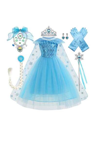 Arabest فساتين الأميرة إلسا، فساتين إلسا الصيفية، الساري ذو الأكمام القصيرة، فساتين الأميرات، أزياء الحفلات