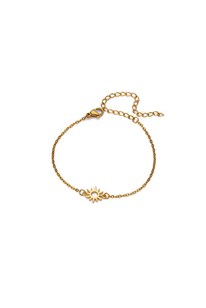 Choice HJ461G Vintage Sun Anklet For Women Fashion Gold Color Stainless Steel Adjustable Chain Trendy Summe