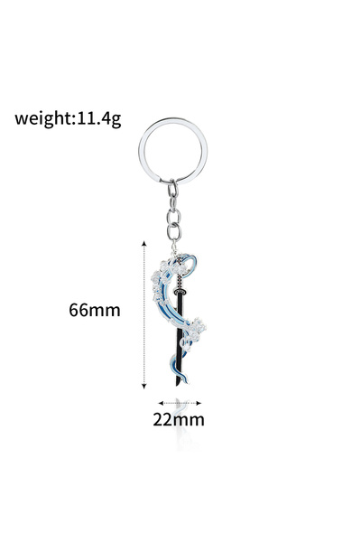 Miniso K00616-01 Anime Demon Slayer Keychain Rengoku Kyoujurou Sword Pins Wea...