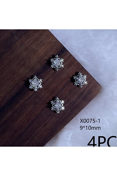 Choice X0075-1 4 قطع من أحجار الراين الزركونية اللامعة على شكل ندفة ثلجية لعي...