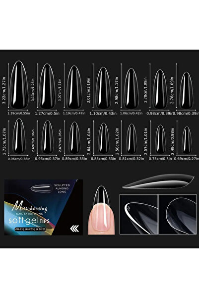 Choice مجموعة فاخرة من 13 قطعة (120/140 قطعة) من أطراف الأظافر الصناعية بلون ...