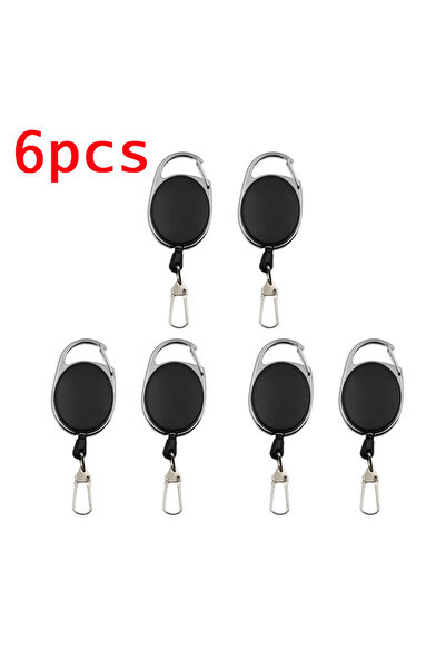 Choice 6pcs 2-12pcs Retractable Key Chain Reel Badge Holder Fly Fishing Zinge...