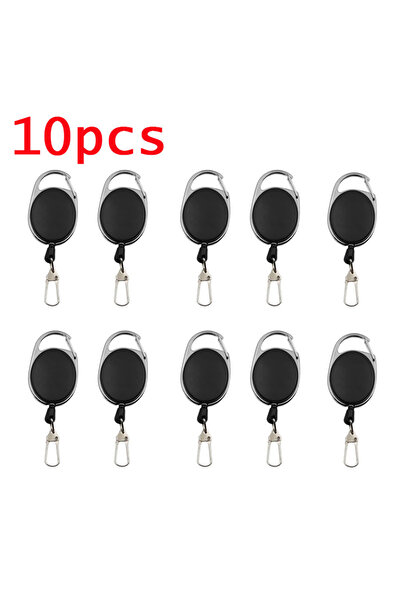 Choice 10pcs 2-12pcs Retractable Key Chain Reel Badge Holder Fly Fishing Zing...