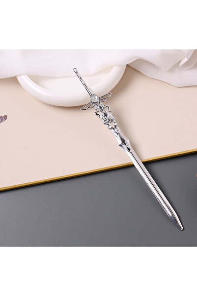 Choice دبوس شعر فضي جديد بتصميم صيني عتيق على شكل سيف، مصنوع من سبيكة معدنية،...