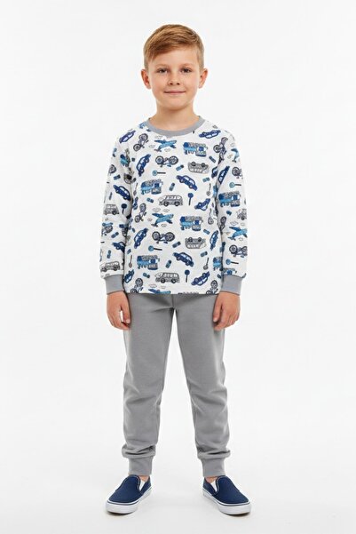 NEWKİDS Set de pijamale din bumbac pentru băieți de tranziție cu mâneci lungi...