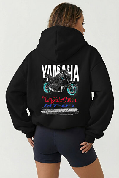 BRF Collection ياماها MT-07 قصة فضفاضة هوديي أسود للجنسين