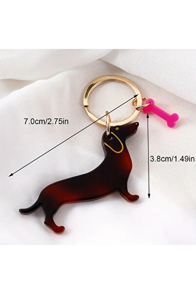 Choice Brown 1Pc Personalized Black Dog Keychain New Creative Dog Keychain Ke...