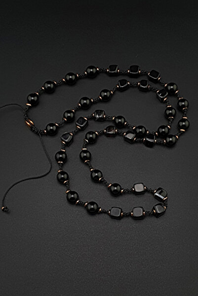 Seven Art Jewelry حجر طبيعي، قلادة بوهيمية من العقيق المنقوش، قلادة رجالية، ق...