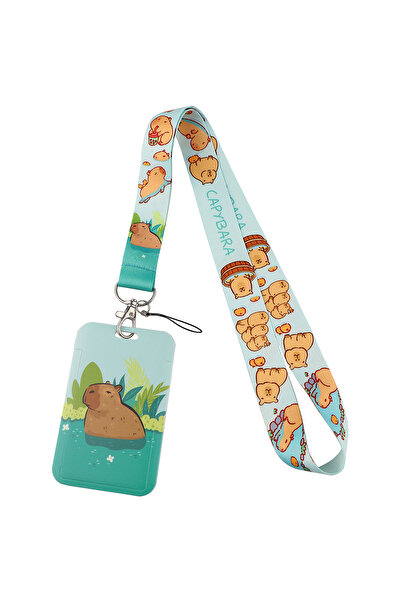 Choice As picture 1PC Cute Capybara Lanyard for Keys Neck Strap ID Card Badge Holder Cell Phone Strap Key C