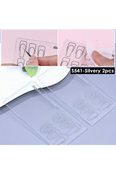 Choice S541-Silver 2pcs 2pcs Acrylic Nail Practice Palette Transparent Reusable Gel Polish Mixing Board 6 C