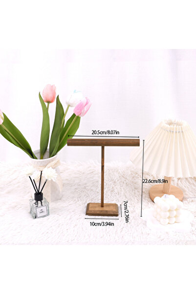 Choice M Wooden Jewelry Bracelet Storage Display Chain Watch T-Bar Rack Organizer Hard Stand Holder Jewelr.