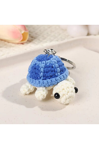 Choice 1 1pc Adorable Turtle Keychain, Handmade Crocheted Miniature Turtle Pl...